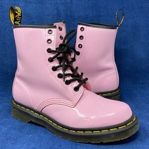Dr. Martens 1460 W Pale Pink Patent Leather Boots UK 5 US 7 EU 38 pre owned